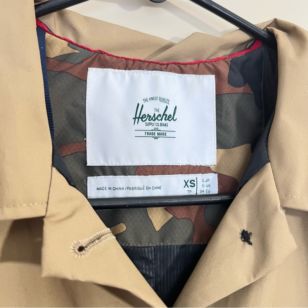Herschel Supply Company Tan Trench Coat Classic Tailored Design View 6